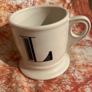Anthropologie Monogram Mug Letter L